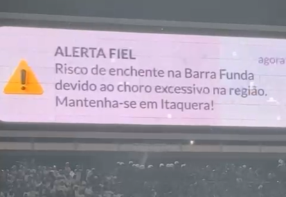Corinthians zoa Palmeiras após título: “Risco de enchente na Barra Funda“