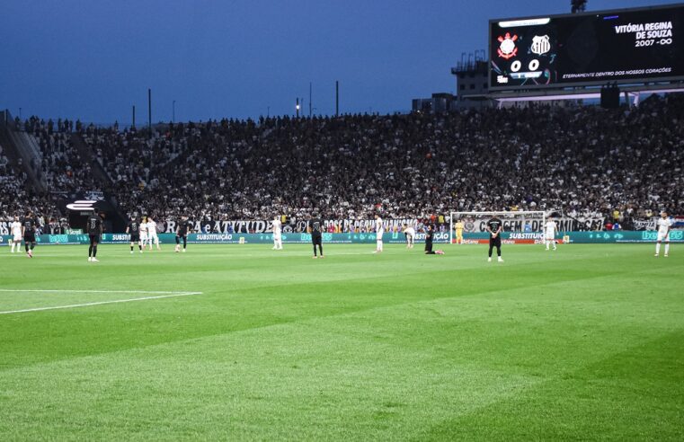 Veja como foi a homenagem do Corinthians a Vitória, jovem de 17 anos assassinada em Cajamar