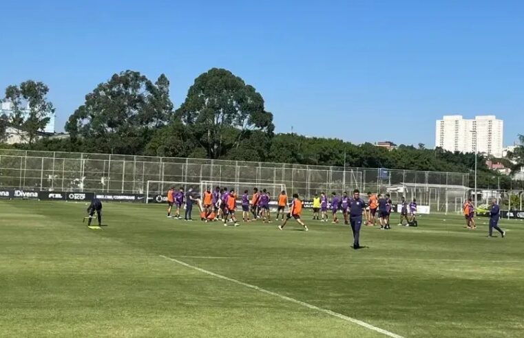 Corinthians: Memphis e Matheuzinho trabalham com fisioterapia no campo